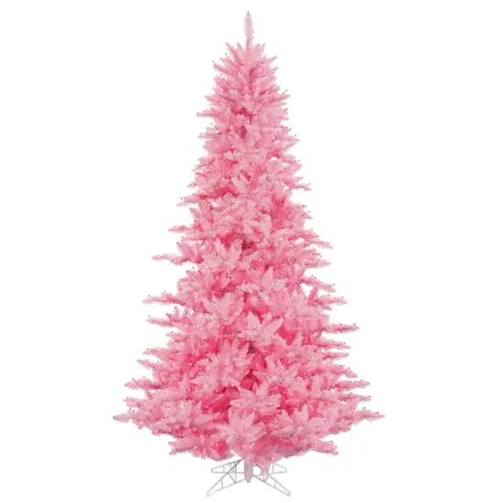 Vickerman 3' Light Pink Artificial Tree w/ 100 Pink Dura-Lit Italian LED Lights {1}