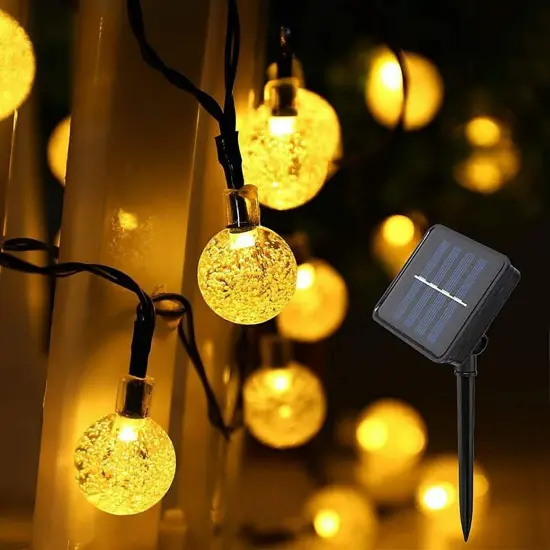 Solar-Powered Waterproof 50 LED String Lights Multicolor {5}