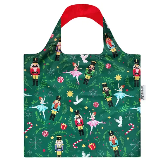 Wrapables Christmas Holiday AllyBag Collection Reusable Shopping Bag Gnomes Gray {8}