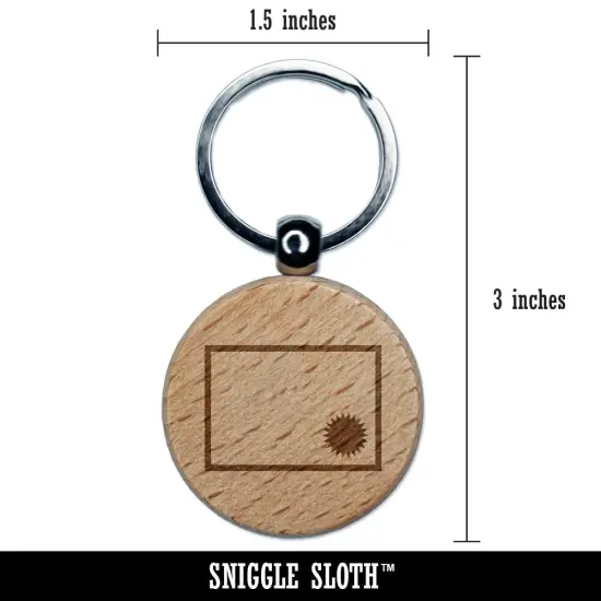 Certificate of Achievement Diploma Engraved Wood Round Keychain Tag Charm {2}