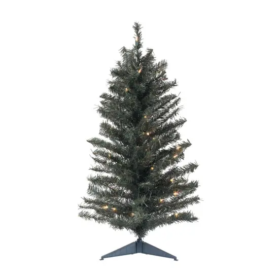 Vickerman 36" Canadian Pine Artificial Christmas Tree - 35 Clear Lights Green {1}