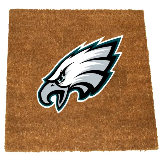 The Memory Company NFL Philadelphia Eagles Rectangular Coir Door Mat 29.5" x 19.5" Brown {1}