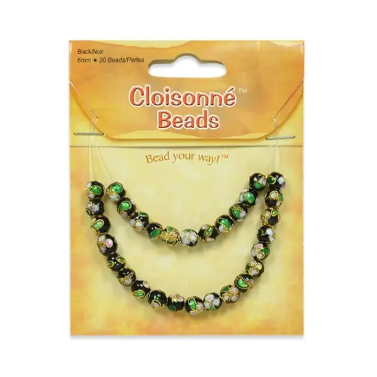 6 Packs of Cloisonné Beads Pack of 30 {1}