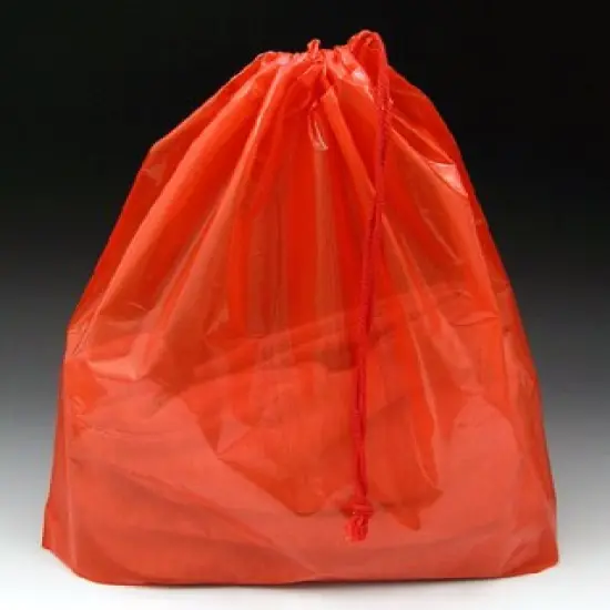 Poly Bag- Drawstring + 4" Bottom Gusset -18" x 19-1/2" Crystal Clear Palette {4}