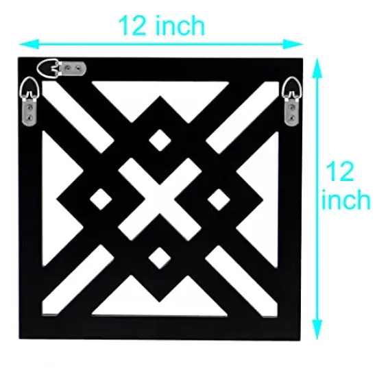 Decor Mirror Size 12x12 inches Square Mirrored Silver Wall Decorative Mirror with Beveled Edge Modern Fashionable Wall-Mounted Mirrors {3}