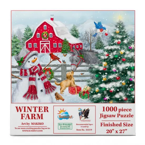 Sunsout Winter Farm 1000 pc Jigsaw Puzzle 35319 {4}