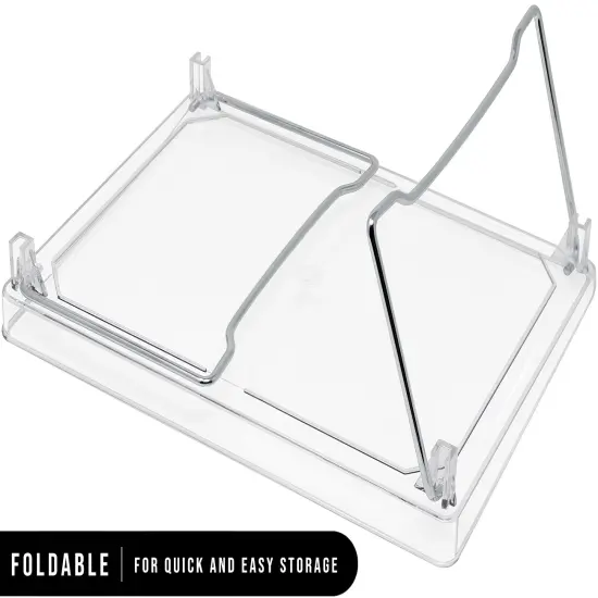 Sorbus Stackable Shelves for Cabinets & Countertop - Storage Shelf Organizer Stand Racks- Foldable Shelves for Undersink, Kitchen Cabinets, Pantry, Countertops, Clear Plastic/Metal {6}