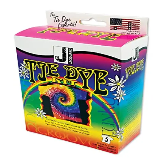 Funky Groovy Tie Dye Kit - Includes Pre-Measured Procion MX Dye in Magenta Turquoise and Yellow - with Soda Ash Dye Fixer {2}