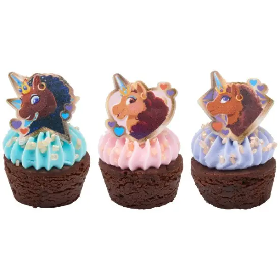Afro Unicorn Magic Within Cupcake Rings, 12ct {5}