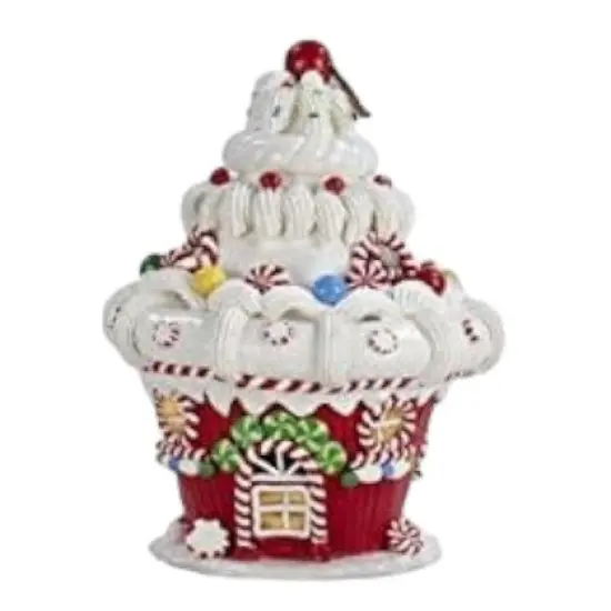 8"Gingerbread Ice Cream House with Lights &ndash; Fun Christmas Decoration {1}