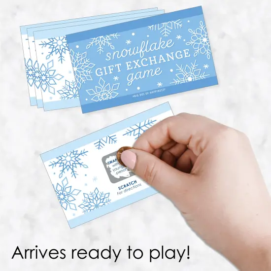Big Dot of Happiness Blue Snowflakes - Winter Holiday Party Gift Exchange Game Scratch Off Cards - 22 Count {3}