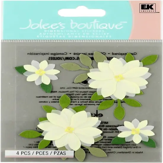 Jolee's Boutique Vanilla Flowers Dimensional Stickers {1}