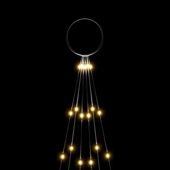 Christmas Tree on Flagpole Warm White LEDs {4}