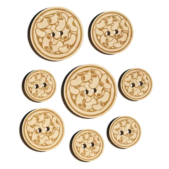 Macaroni and Cheese in Bowl Wood Buttons for Sewing Knitting Crochet DIY Craft {7}