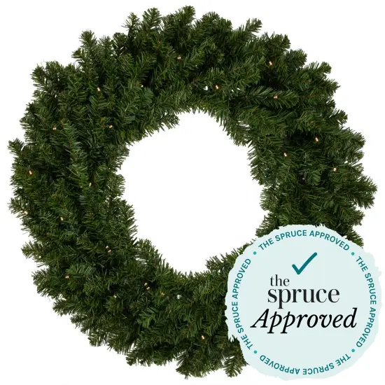 Northlight Pre-Lit Commercial Canadian Pine Artificial Christmas Wreath - 6' - Multi Lights Green {4}