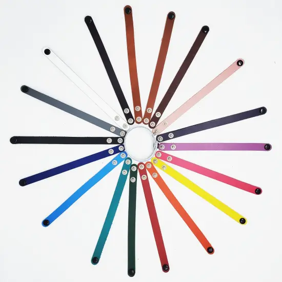 10 Packs Adjustable Leather Bracelets 1/2 Inch wide in many colors &ndash; Fundraising, promotional, business gifts-Made in USA {4}