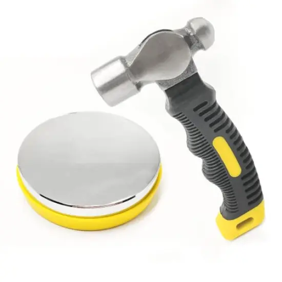 Steel Bench Block and Metal Stamping Hammer Kit, No-Rebound Metal Bench Block, Jewelry Stamping Hammer, Jewelry Metal Stamping Tools for Jewelry Making & Metal Stamping {1}