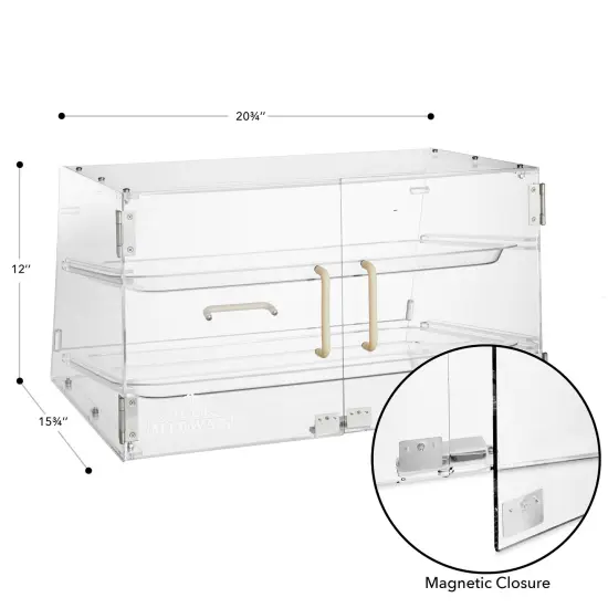 Olde Midway Pastry Display Cases, Commercial Acrylic Countertop Bakery Display Cabinets with Removable Trays {5}