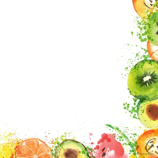 Great Papers! Fruit Splash Stationery Letterhead, Invitations and Announcements, Printer Friendly, 8.5"x11", 80 Pack {2}