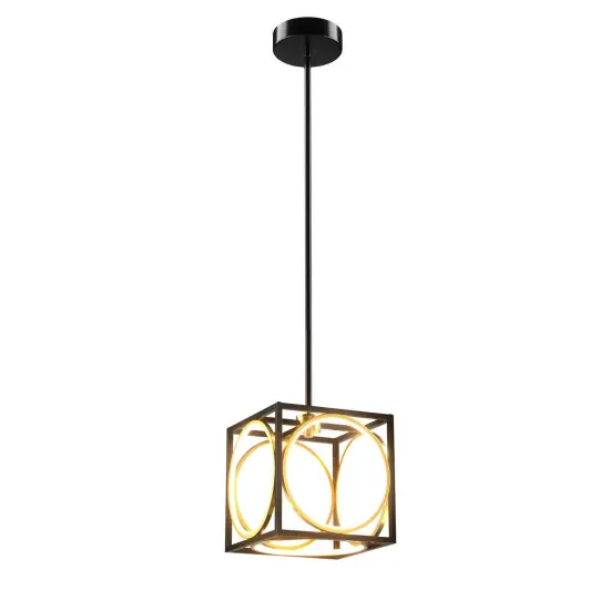 Modern LED Pendant Light with 42 Inches Adjustable Suspender Golden {7}