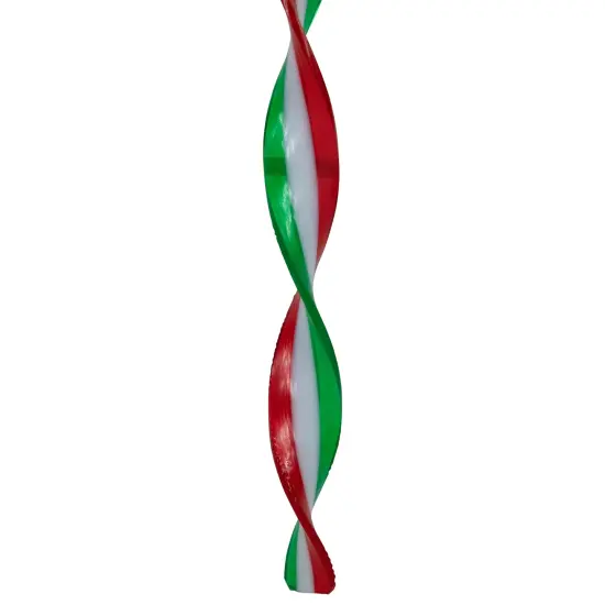 Northlight 6ct White, Red and Green Candy Swirl Christmas Ornaments 8" {7}