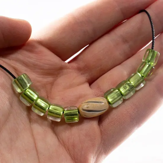 Oval Horn Beads with Spiral and Star Designs for Jewelry Making {3}