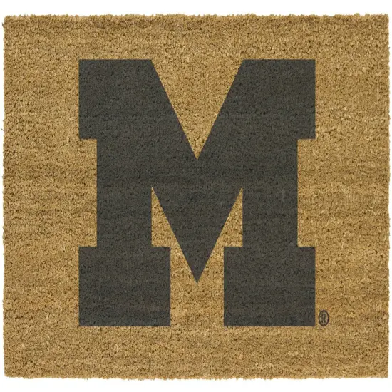 Memory Company NCAA Michigan Wolverines Rectangular Coir Door Mat 29.5" x 19.5" Brown {1}
