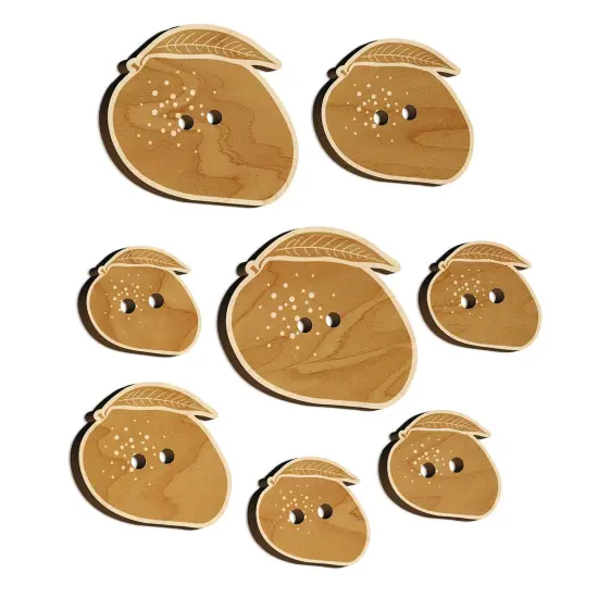 Mango Fruit Solid Wood Buttons for Sewing Knitting Crochet DIY Craft {7}