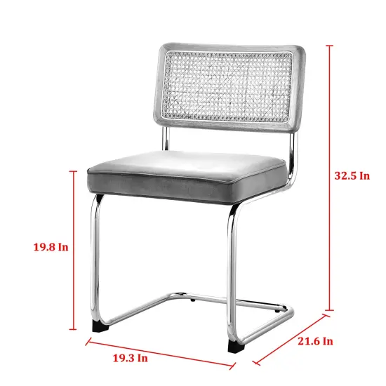 Sahasra Velvet Armless Dining Chair Seat (Set of 2) Black {6}