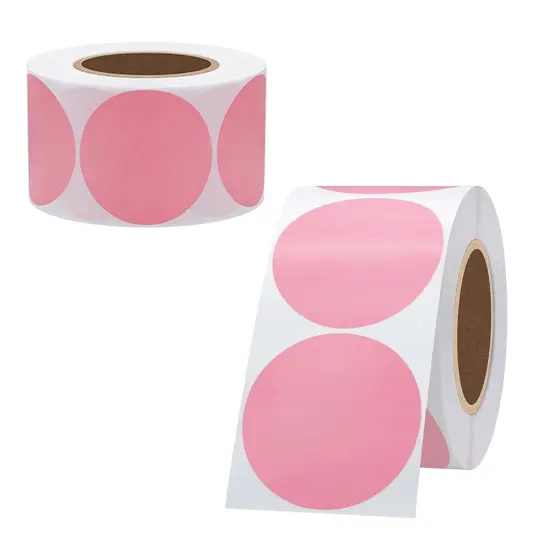 Kitcheniva 2 Rolls Thermal Labels Color Coding Stickers Pink {1}