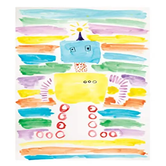 Half Pan Watercolor Paint Set with Brush and Lid, Refillable, 16 Assorted Colors, (01600), 18 Piece Set {4}