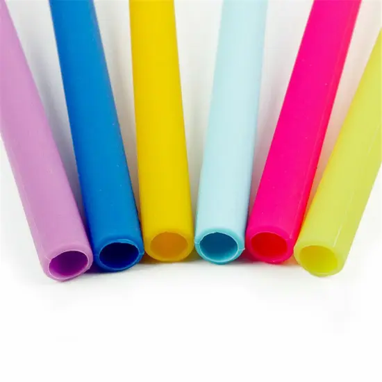 Kitcheniva Reusable Silicone Drinking Straws Straight & Bend {3}