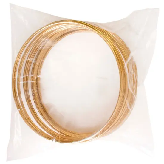 John Bead 9" Brass Metal Rings, 25pcs {4}