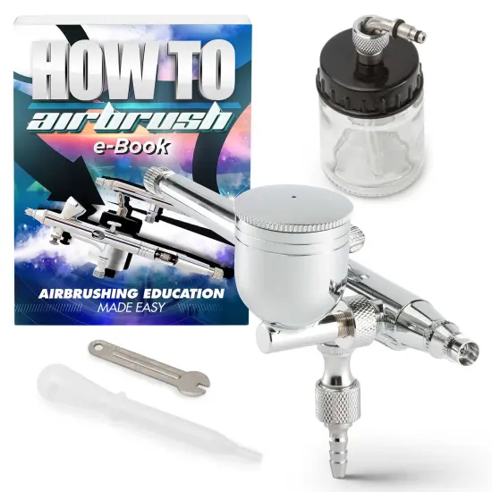 PointZero Dual-Action 7cc/22cc Side-Feed Airbrush Set - .3mm Nozzle {1}