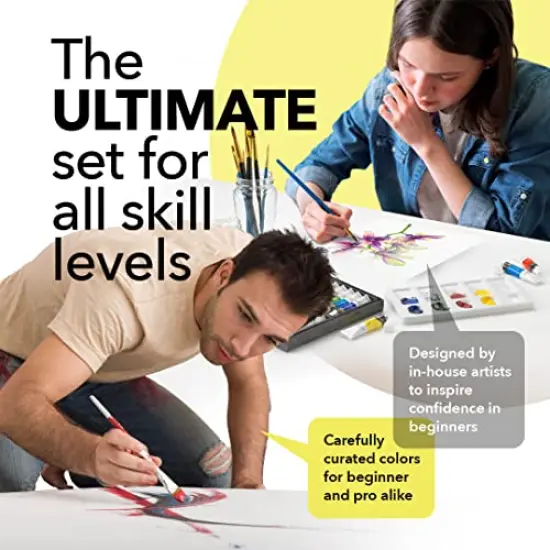 24 x 12 ml Watercolor Paint Tube Set | Value for Adult Artists | Quality, Intense Colors | Just Squeeze The Tube, Mix with Water and Get Creative | in Delightful Presentation Box {5}