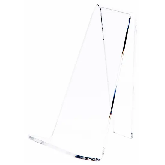 Plymor Clear Acrylic Book Easel with 1.25" Flat Ledge, 2.375" W x 3.25" D x 4" H {2}