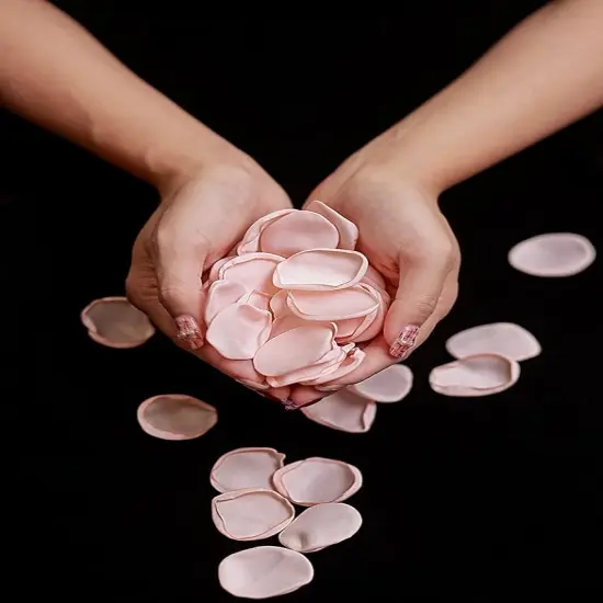300PCS Blush Rose Petals Silk Artificial Pink Petals Flower Girl Basket Aisle Scatter Decor Baby Girl Shower Supplies Wedding Decoration {3}