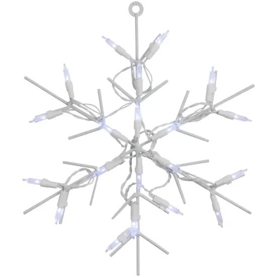 Northlight 13" White LED Lighted Snowflake Christmas Window Silhouette {4}