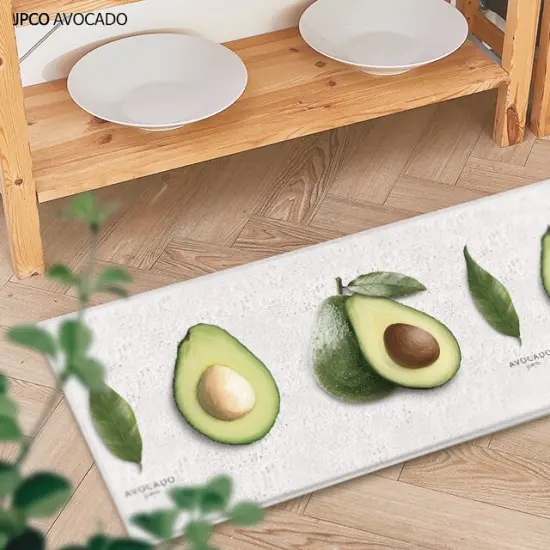 Double-Sided Two Designs Herringbone and Avocado Kitchen Anti-Fatigue Waterproof Kitchen Mat, Large {5}