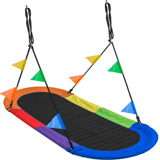 Sorbus Saucer Surf Swing With Flags {3}
