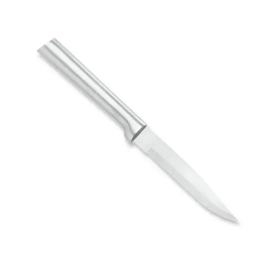 Rada Cutlery Serrated Steak Knife, Stainless Steel Knives for Effortlessly Cutting Meat, with Solid Aluminum Handle {1}