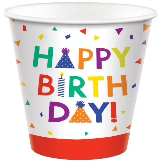 Confetti Time Birthday 9oz Paper Cups, 8ct {1}