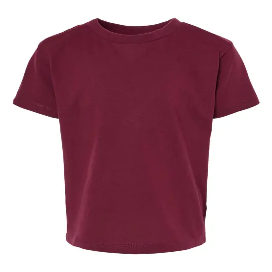 BELLA + CANVAS&reg; Toddler Jersey Crewneck Short Sleeve T-Shirt Maroon {1}