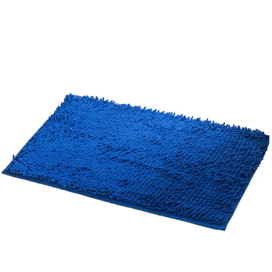 Kitcheniva Luxury Chenille Non Slip Bathroom Rugs Dark blue {1}