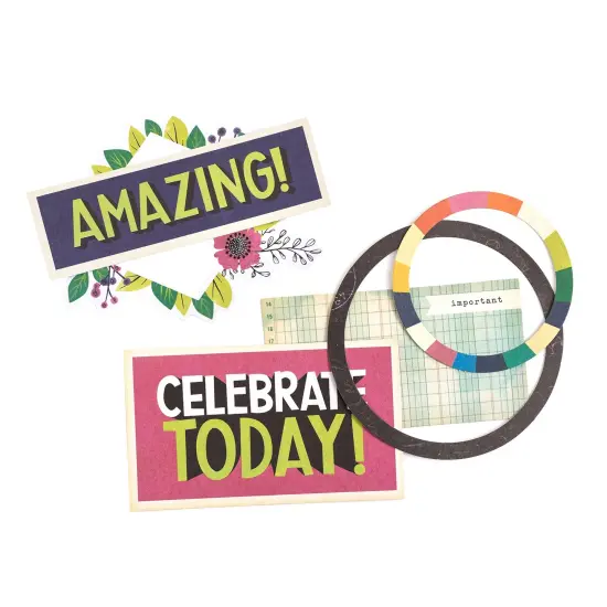 Vicki Boutin Color Kaleidoscope Ephemera Die-Cuts 50/Pkg-Cardstock Frames & Journaling {7}