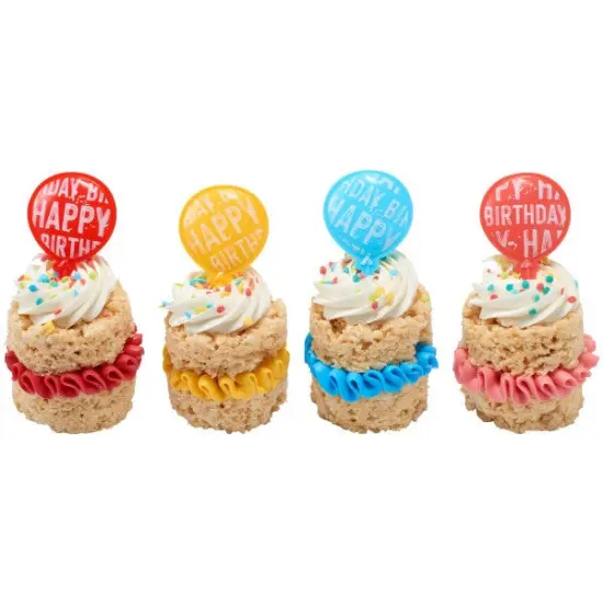 Happy Birthday Balloon DecoPics Cupcake Decoration, 12ct {4}