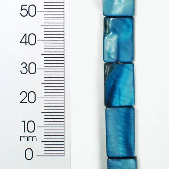 6 Packs of Tinted Shell 10x15mm Rect Blue 2x8" {1}