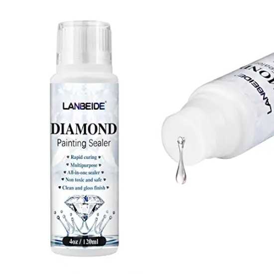 Diamond Painting Sealer 120ML, 5D Diamond Painting Glue Permanent Hold & Shine Effect Sealer for Diamond Painting and Puzzle Glue (4 OZ) {3}