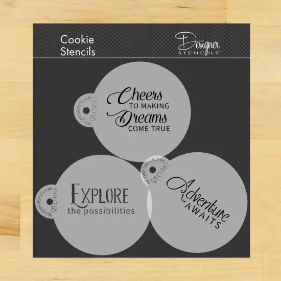Graduation Encouragement Cookie Stencil Set | C1081 by Designer Stencils | Stencils for Royal Icing, Airbrush, Dusting Powder | {1}