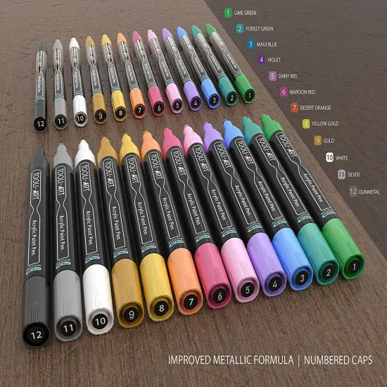Special Metallic Acrylic Paint Pens Set {2}